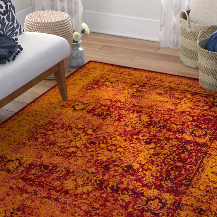 Bungalow Rose Yareli Oriental Red/Orange Area Rug & Reviews Wayfair